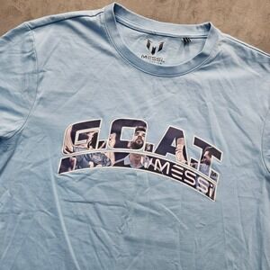 MESSI COLLECTION Light Blue GOAT Graphic T-Shirt Mens Medium MMN0252SMC